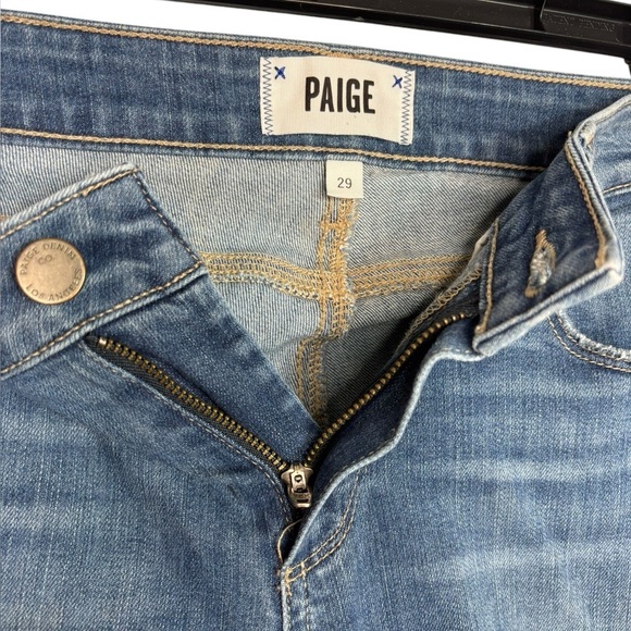 Paige Distressed Blue Kylie Crop Skinny Jeans Size 29 in Nora Destructed - Picture 5 of 14